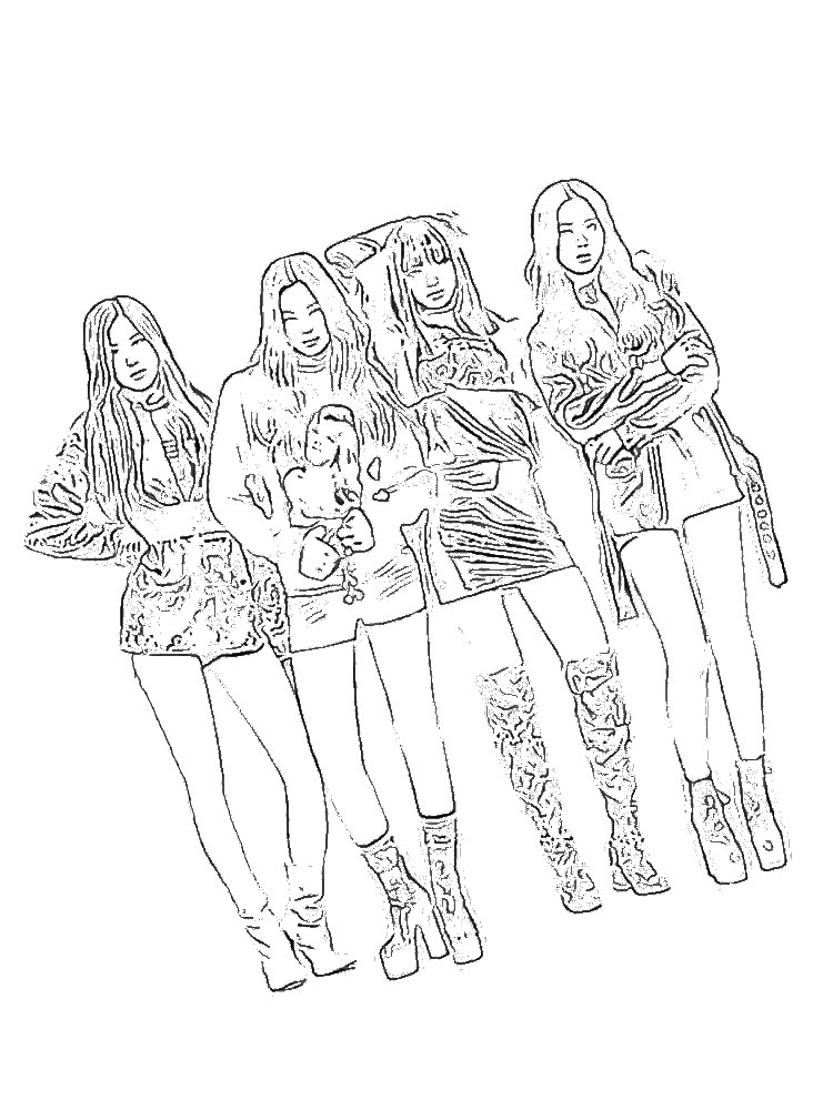 BlackPink Coloring Pages. Free Printable BlackPink Coloring Pages