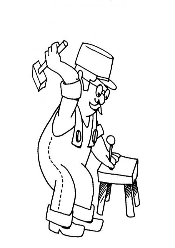 Coloring Pages | Carpenter community helper coloring pages