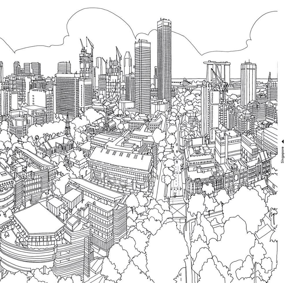 Roo Stenning on Twitter | Fantastic cities coloring book, Coloring pages,  Coloring books