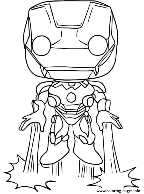 Funko Pops Marvel Ironman Coloring Pages Printable