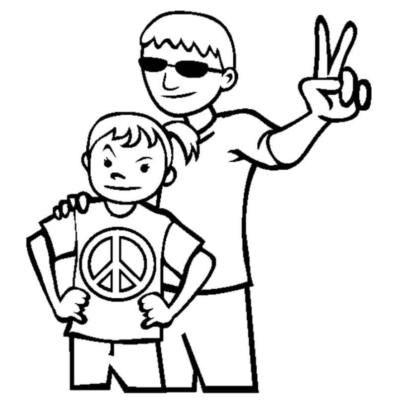 free printable peace sign coloring pages. free printable peace ...