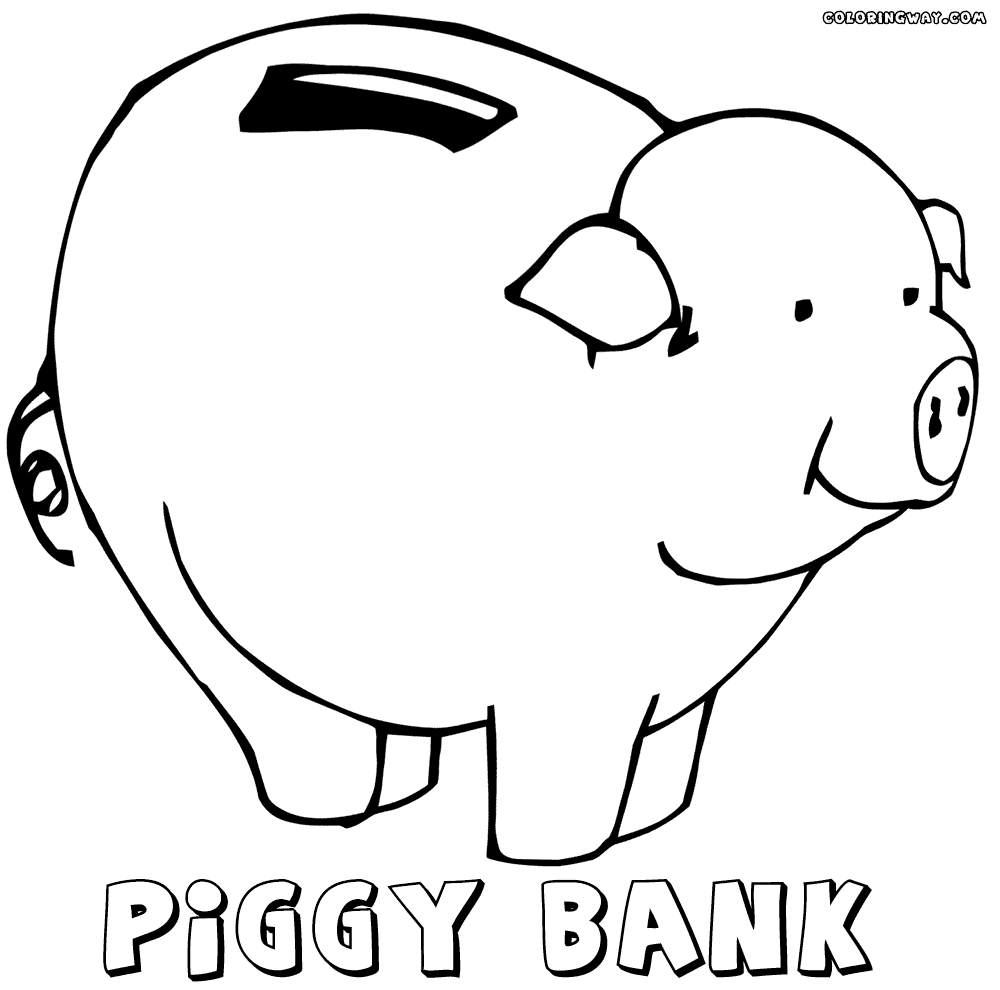 Piggy bank coloring pages | Coloring pages to download and print