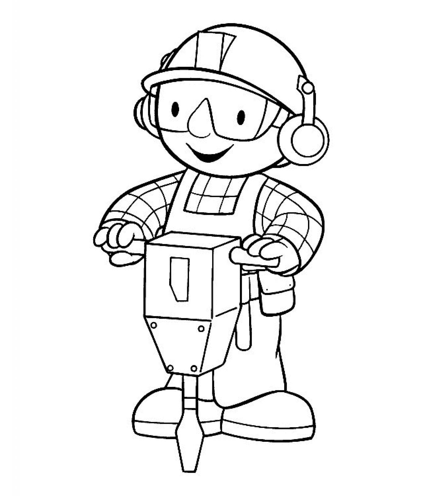 Bob The Builder Coloring Pages Free Page 1
