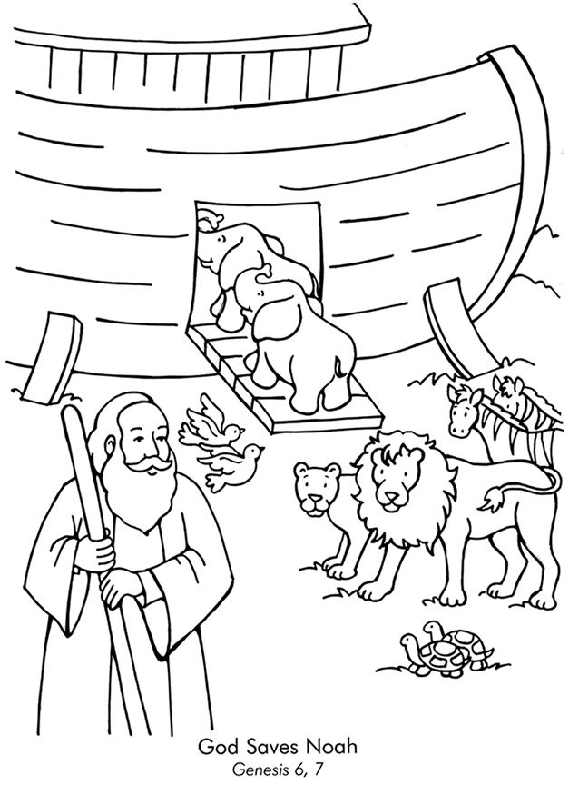 Noah's Ark - Coloring Page
