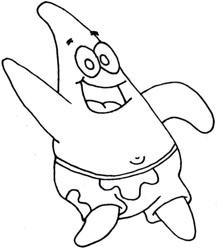Patrick Star Coloring Page - Spongebob Cartoon Coloring Pages ...