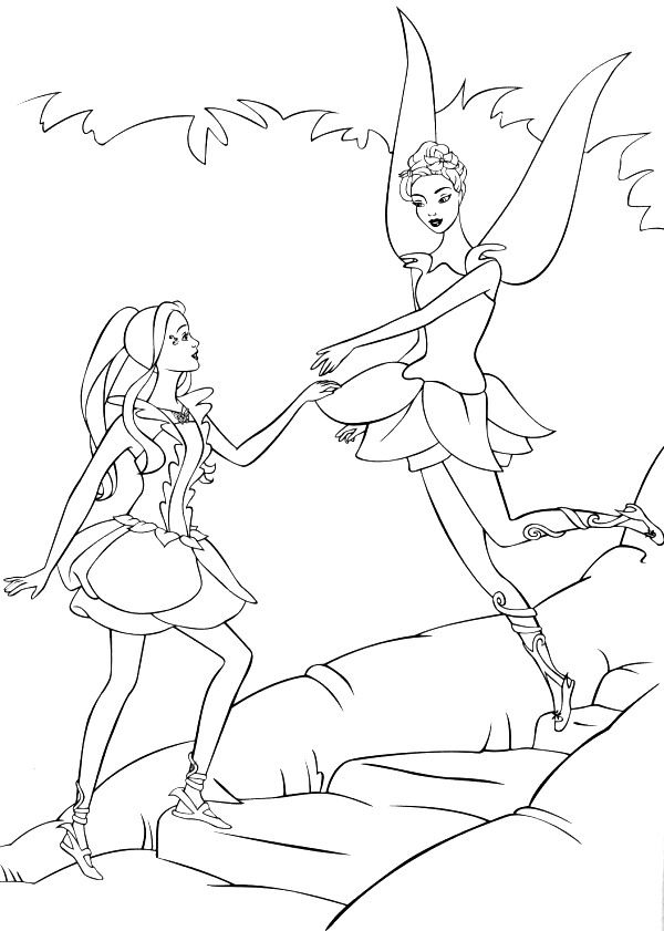 Kids-n-fun.com | 21 coloring pages of Barbie FairyTopia