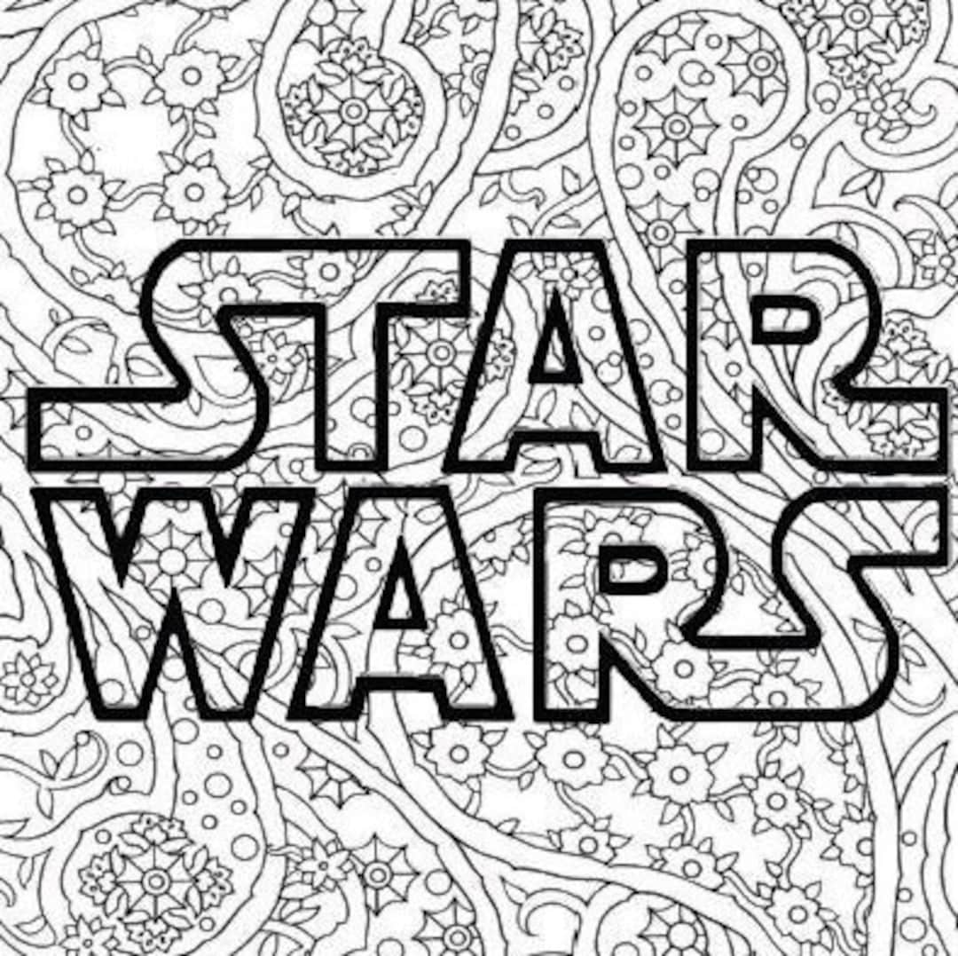 Star Wars Paisley Coloring Pages - Etsy Finland
