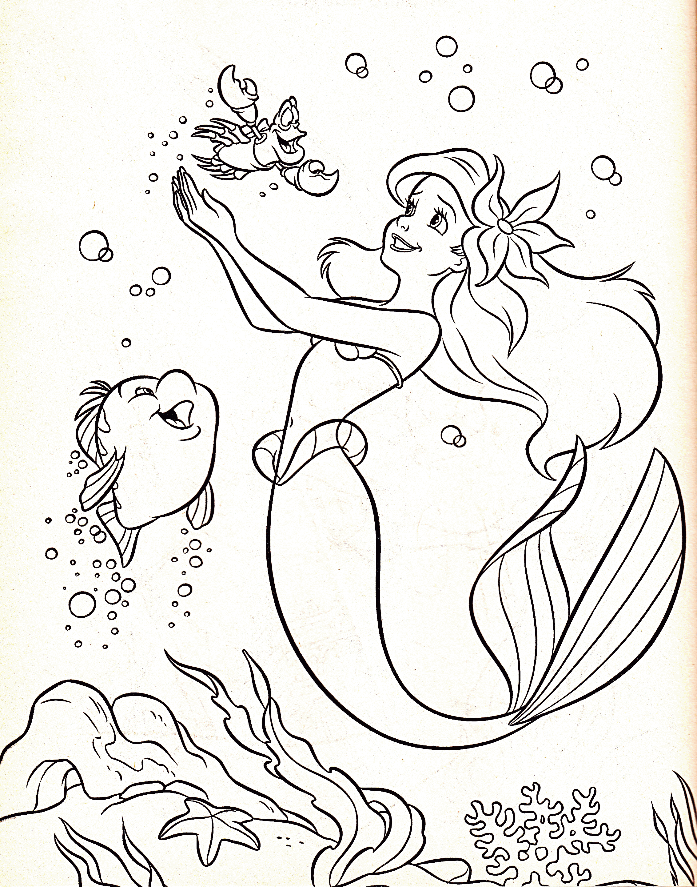 Little Mermaid Disney Princess Coloring Pages #1980 Disney ...