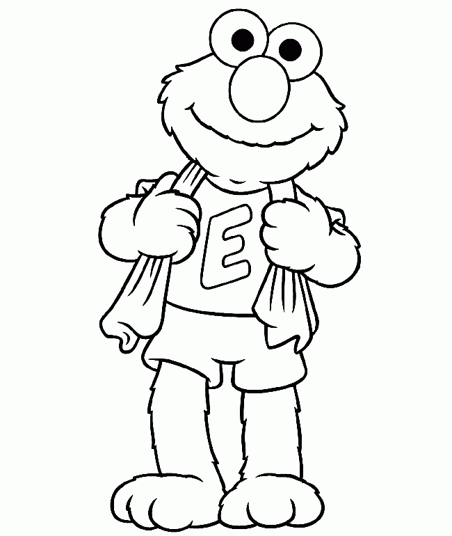 Elmo Alphabet Coloring Pages - Coloring Home