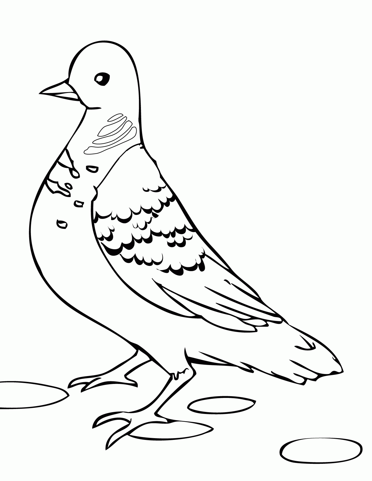 Free Dove Coloring Page - Coloring Home