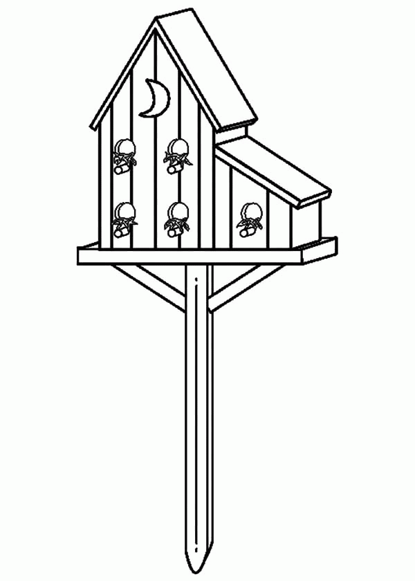 Parrot Bird House Coloring Pages | Best Place to Color