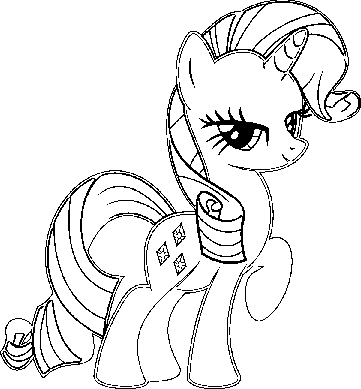 Mlp Rarity Coloring Page | Wecoloringpage