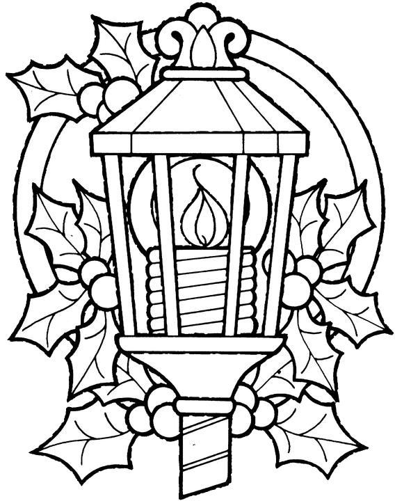 Christmas Lantern Coloring Page