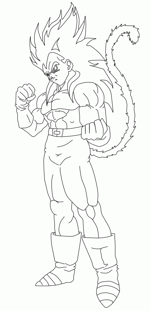 vegeta ssj4 coloring pages coloring home