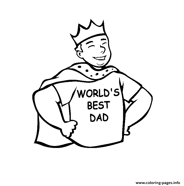 Worlds Best Dad Fathers Day Coloring Pages Printable