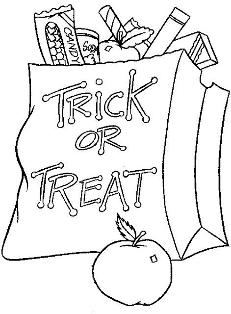 Best Trick Or Treat Bag Coloring Sheets To Print. Halloween Coloring