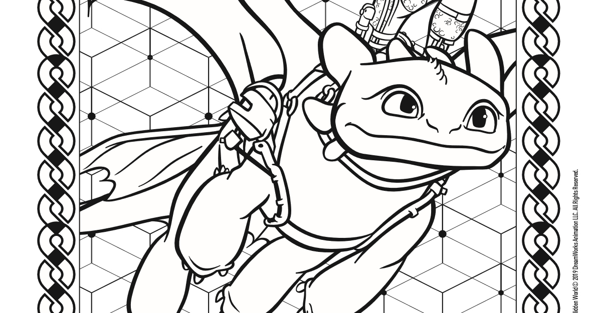 Hidden World Coloring Page from HTTYD3 | Mama Likes This