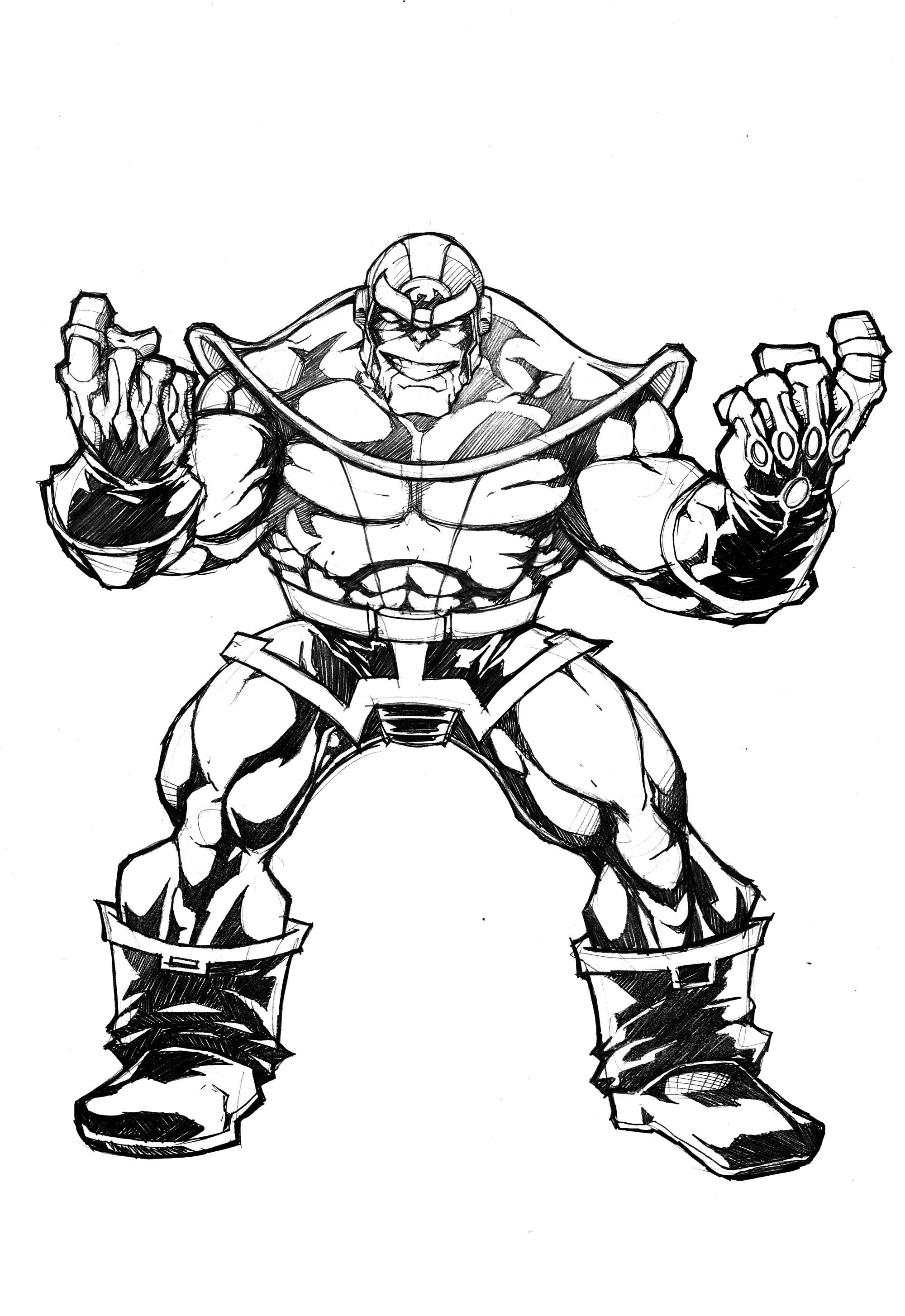 THANOS by WOLVERINE76 | Coloring pages, Iron man drawing, Pikachu coloring  page