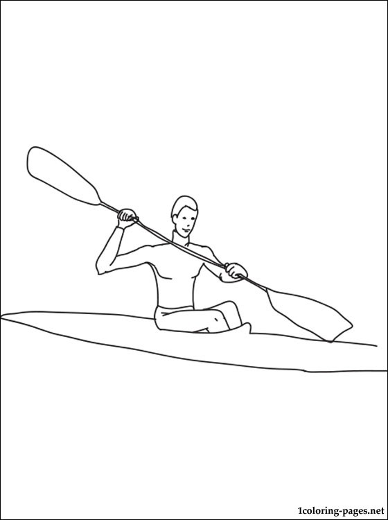 Canoe sprint coloring page | Coloring pages