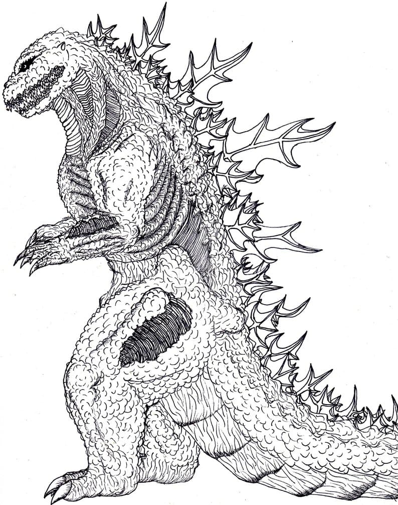 Godzilla Monsters Coloring Pages Printable