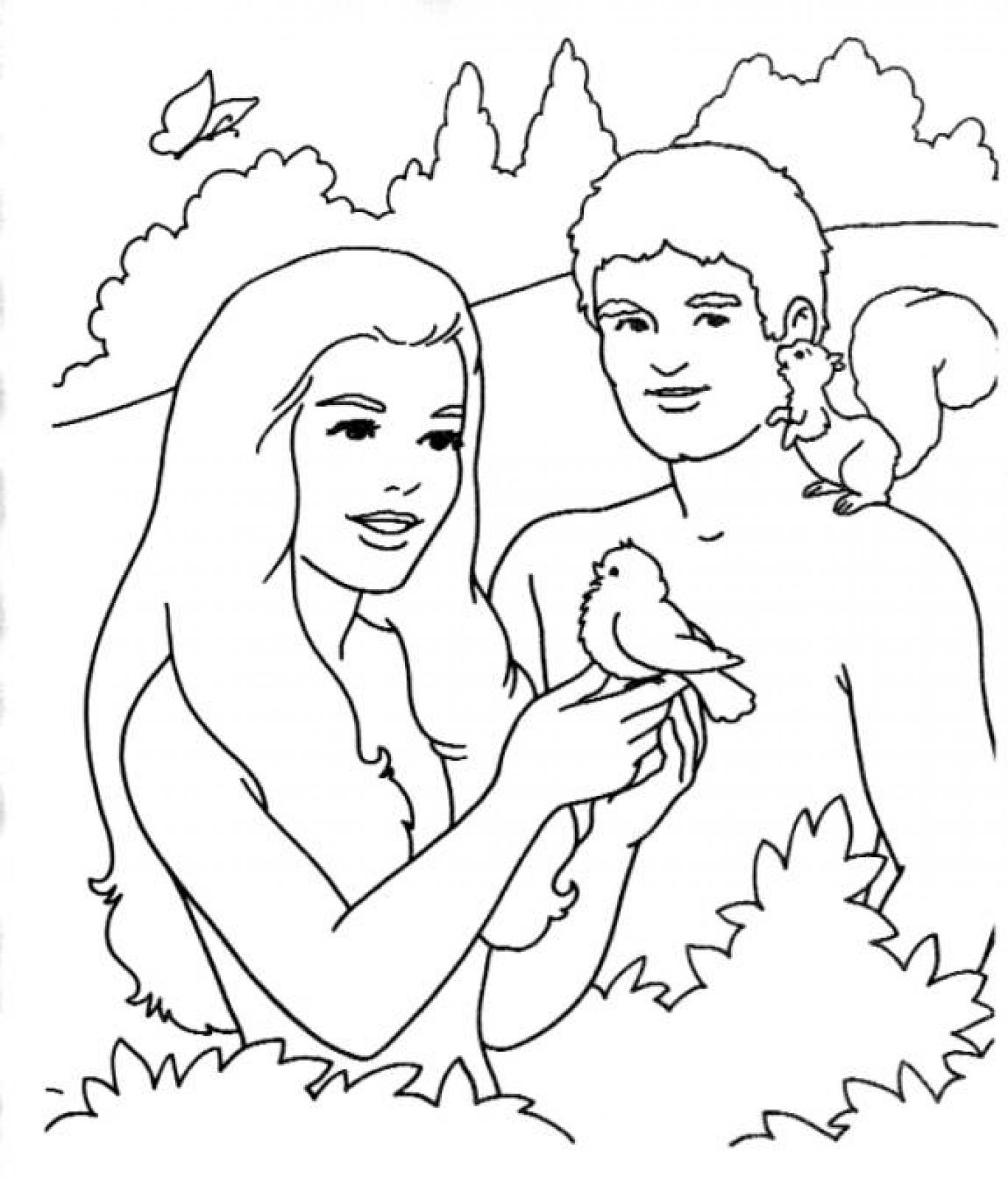 Free Printable Adam and Eve Coloring Pages For Kids - Best Coloring Pages  For Kids