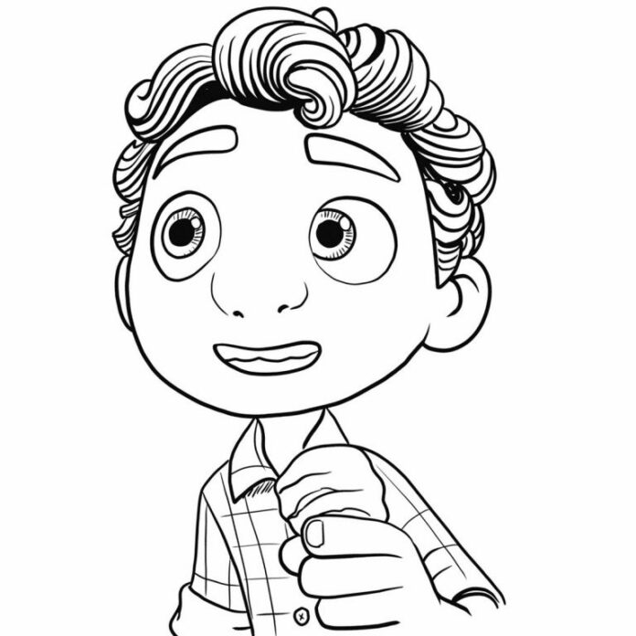 Coloring Book Boy from the movie Luca to print and online