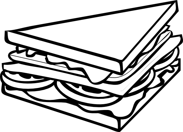 Vector Sandwich Line Drawing Transparent & PNG Clipart Free ...