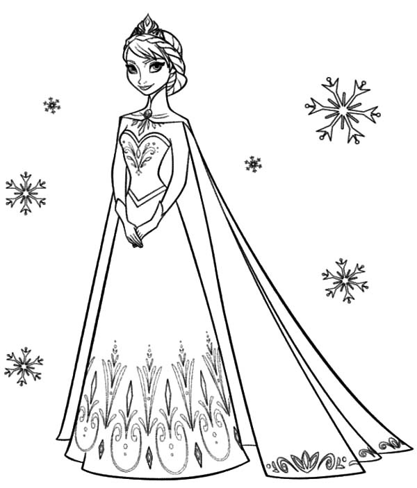 Frozen Coloring Pages Elsa Coronation