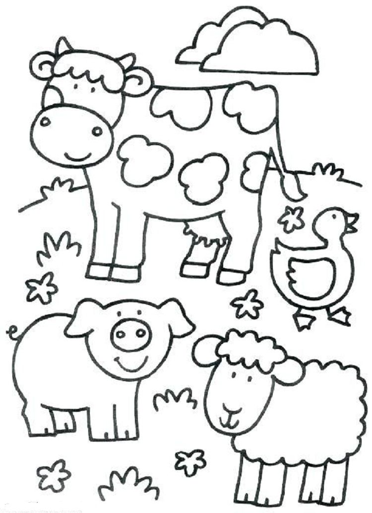 Farm Animals Printables Coloring Pages baby farm animal coloring ...