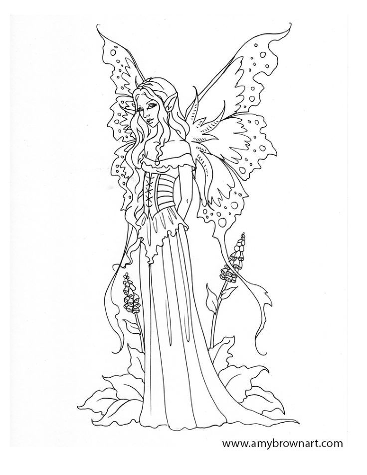 Elf Fairy Coloring Pages