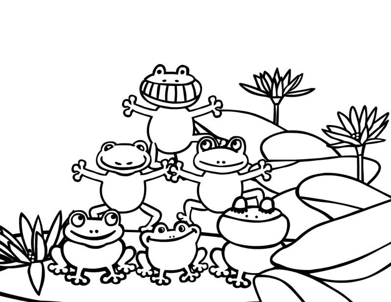 Pyramid Frog Coloring Page: pyramid-frog-coloring-pages – Color Kiddo