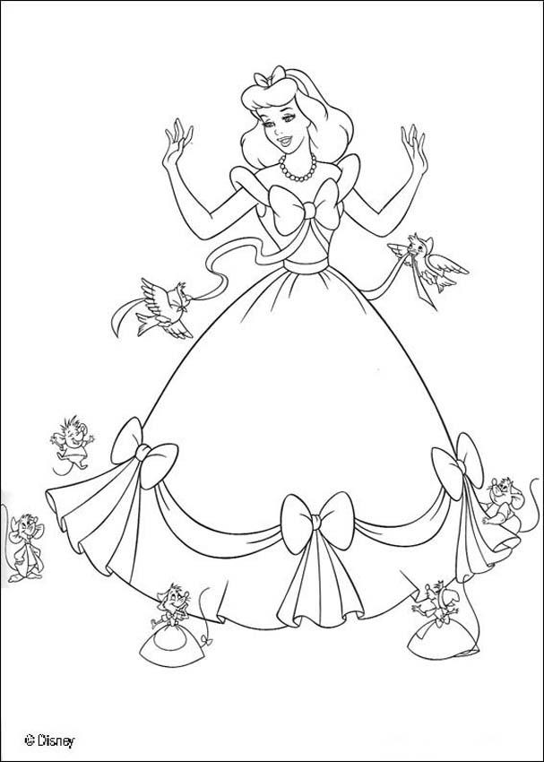 Cinderella : Coloring pages, Free Kids Games, Reading and Learning 