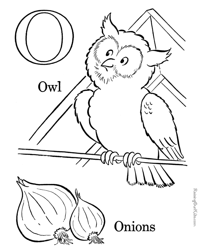 Alphabet coloring sheets - Letter O - 019