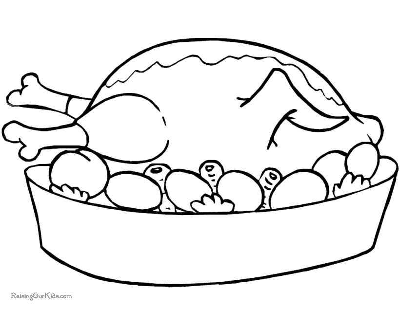 Foods at Thanksgiving Coloring Pages