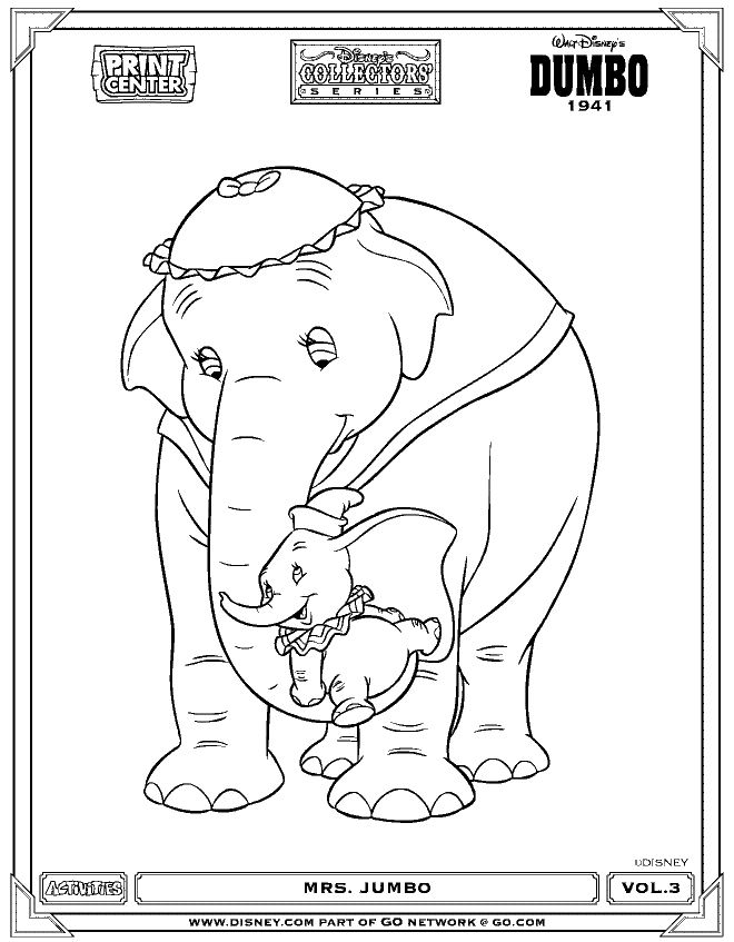 Dumbo coloring pages - Coloring pages for kids - disney coloring 