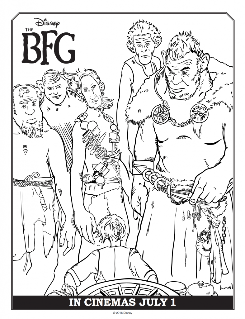 FREE The BFG Coloring Pages | My Crazy Good Life