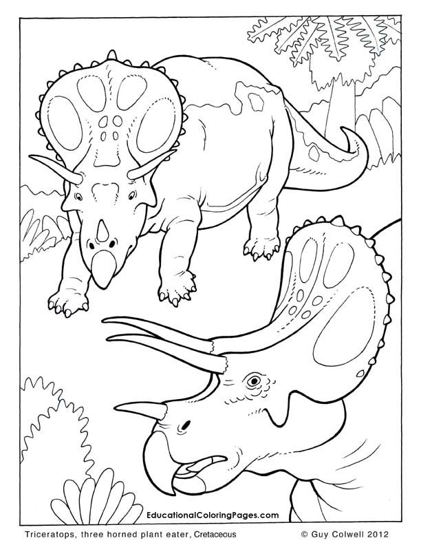Dinosaurs Coloring Pages free For Kids