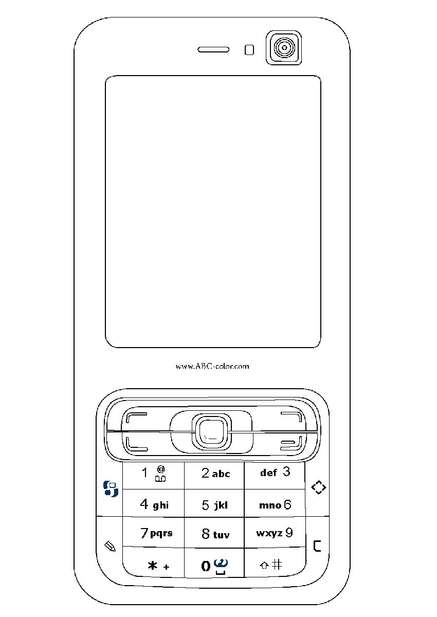 Cell Phone Bitmap Coloring | Best Coloring Page Site