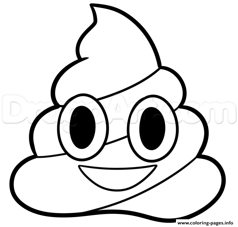 Santa Poop Emoji Coloring Page