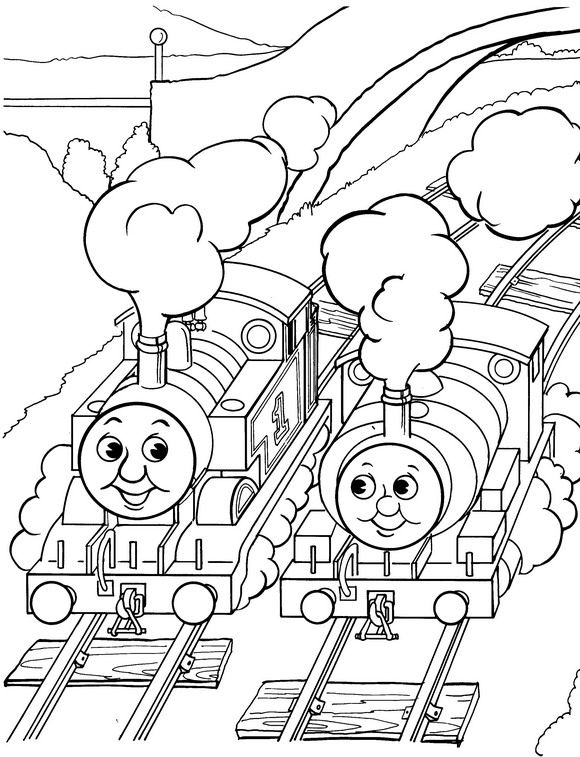 Kids-n-fun.com | 56 coloring pages of Thomas the Train
