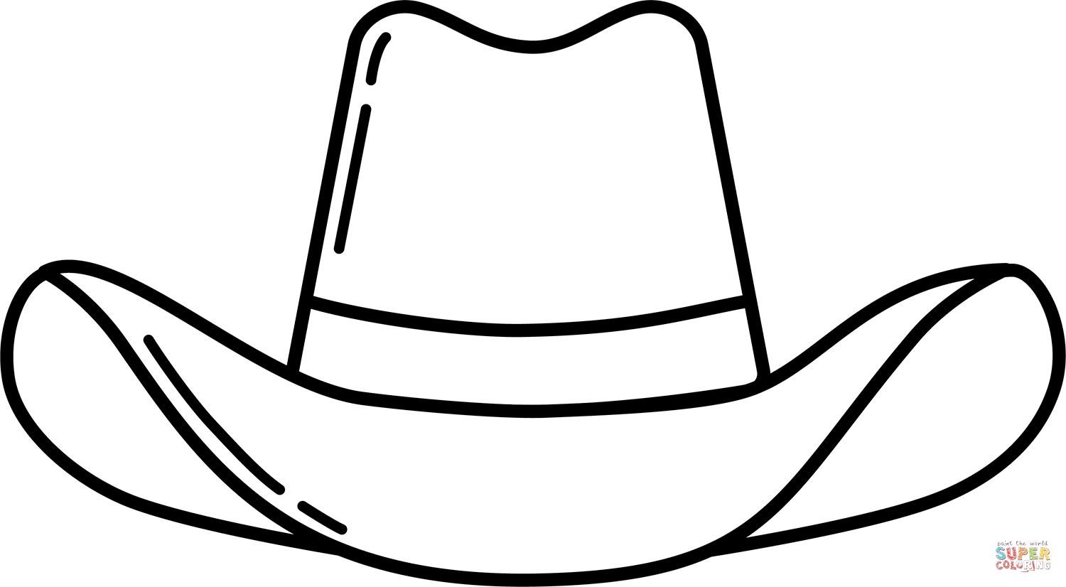 Cowboy Hat coloring page | Free Printable Coloring Pages