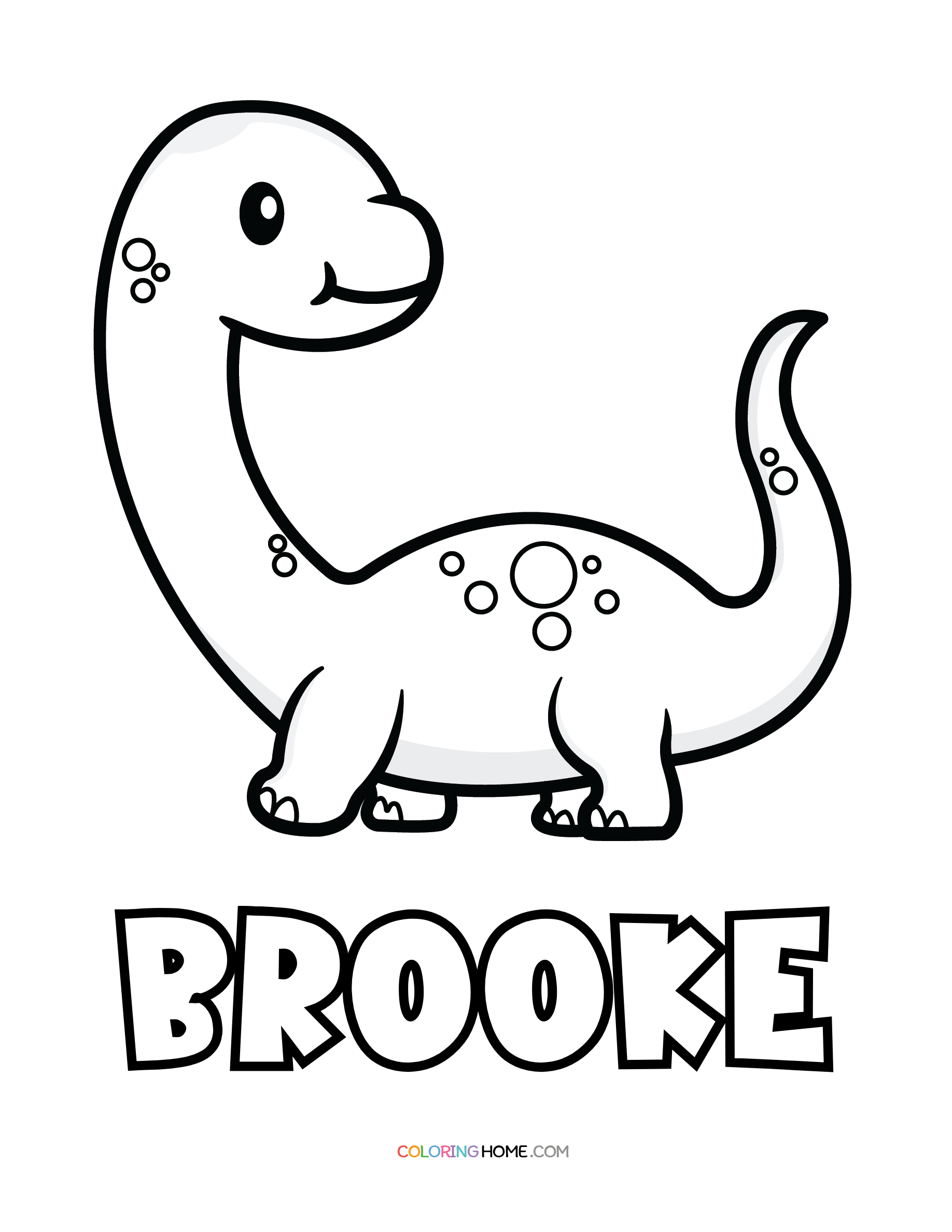 Brooke dinosaur coloring page