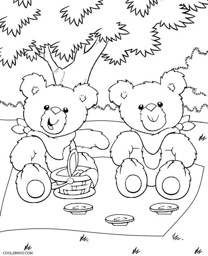 Printable Teddy Bear Coloring Pages For Kids