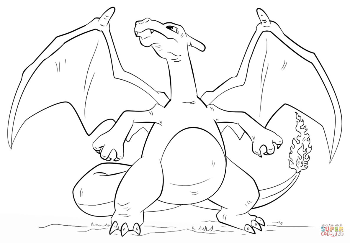 Charizard Pokemon coloring page | Free Printable Coloring Pages