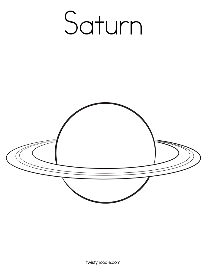 Saturn Coloring Page - Twisty Noodle