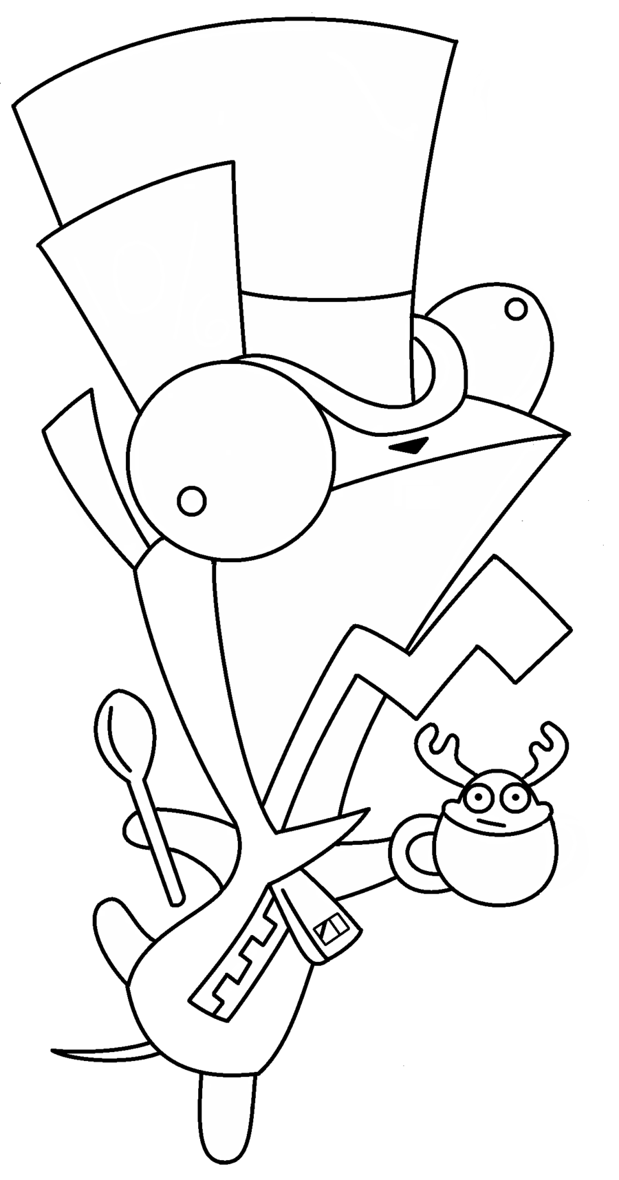 Mad Hatter GIR Coloring Page by MEWtube3000 on DeviantArt