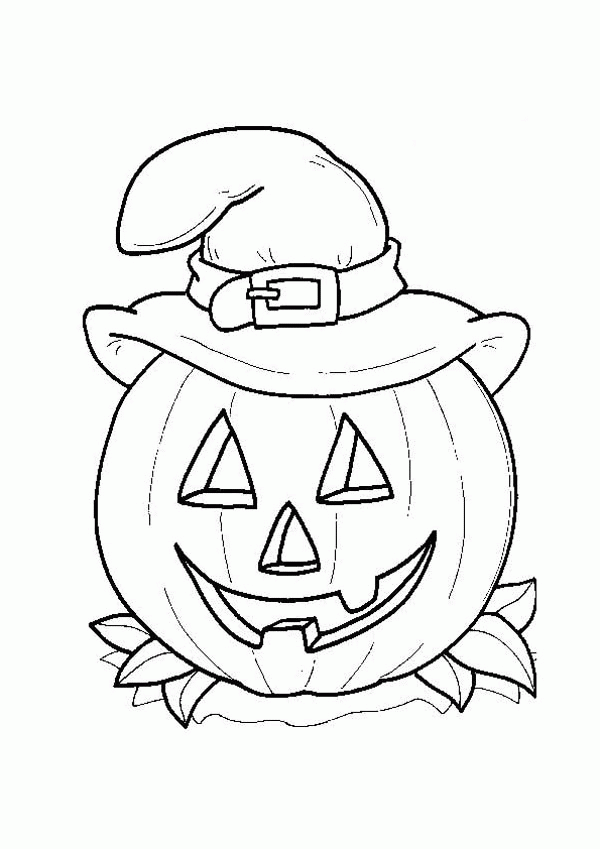Halloween Witch Face Coloring Pages - HalloweenFunky.com