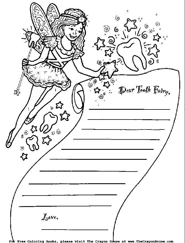 Tooth Fairy Coloring Page To Download And Print For Free Coloring Home