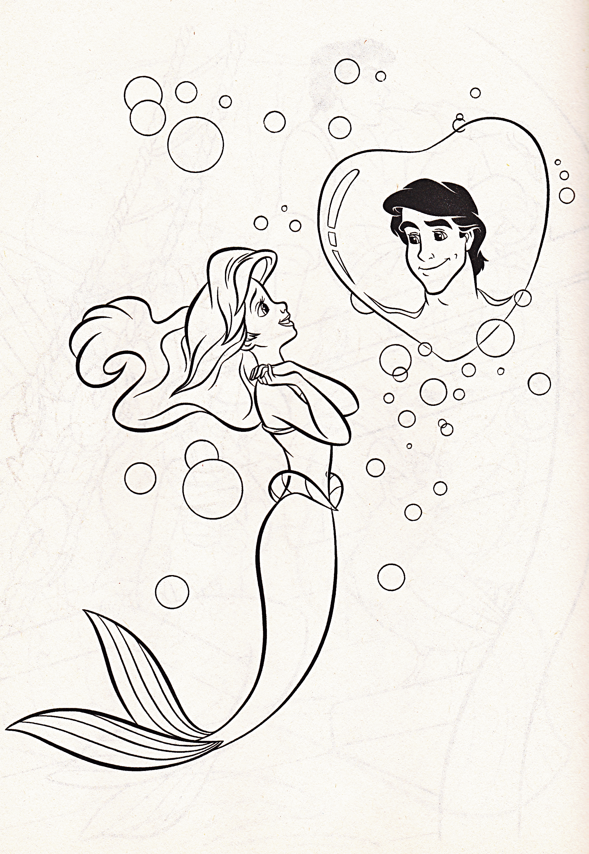 Princess Ariel Prince Eric walt disney characters Coloring Pages ...