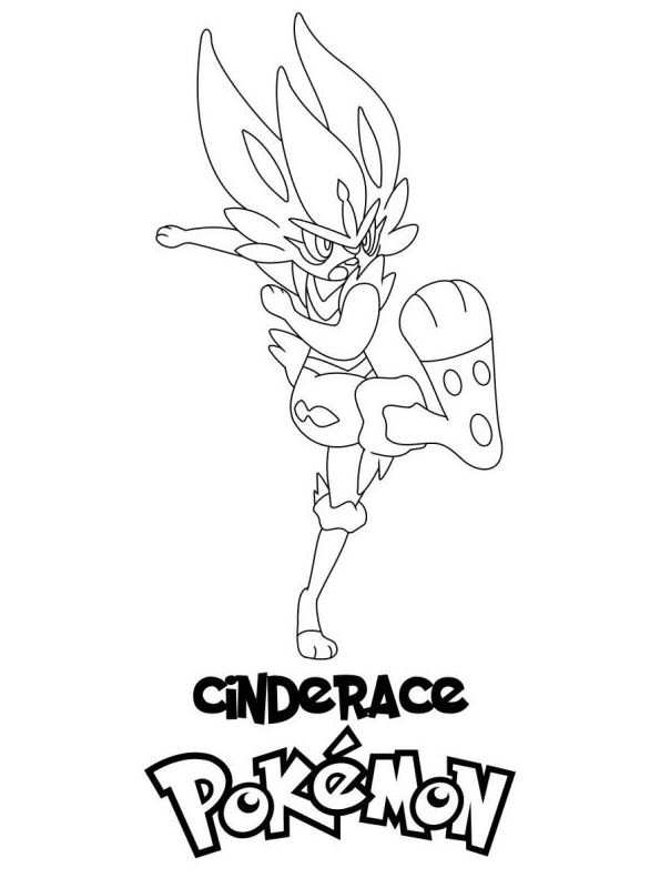 Kids-n-fun.com Coloring Page Pokemon Sword And Shield Cinderace - Coloring ...